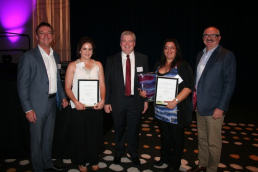 Anglo American’s Coal business Head of Human Resources (Australia and Canada), Warwick Jones, Highly Commended in the Tradesperson category, Megan Turner, Executive Head of Technical, Nick Barlow, Graduate Mechanical Engineer, Cindy Emmett and Executive Head of HR and Corporate Affairs, David Diamond.